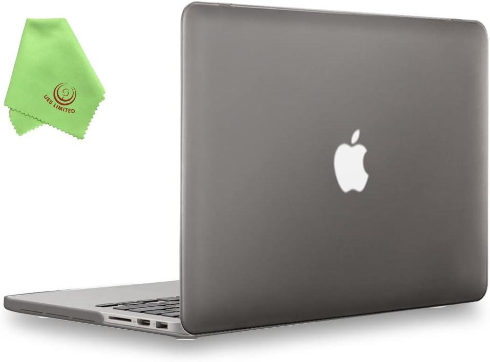 UESWILL Matte Hard Shell Case Cover Compatible with MacBook Pro (Retina, 13 inch, Early 2015/2014/2013/Late 2012), Model A1502/A1425, No CD-ROM, No USB-C, Gray
