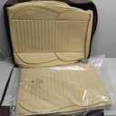 LINGVIDO Leather Car Seat Covers,Breathable and Waterproof Faux Leather Automotive Seat Covers for Cars SUV Truck Sedan,Universal Driver Seat Cover with Backrest (2 PCS Front Seat, Beige)