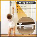 Child Safety Door Top Lock, TAMIDN Top Door Locks for Kids Safety Made of Durable Metal, Adjustable Child Locks for Door, Door lock kid proof for Childproofing Interior-Exterior Doors