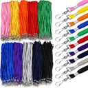 500 Pack Bulk Lanyards for ID Name Badges Holder Flat Lanyards with Hook Clip Swivel for Office School Accessories (Multi Colors)