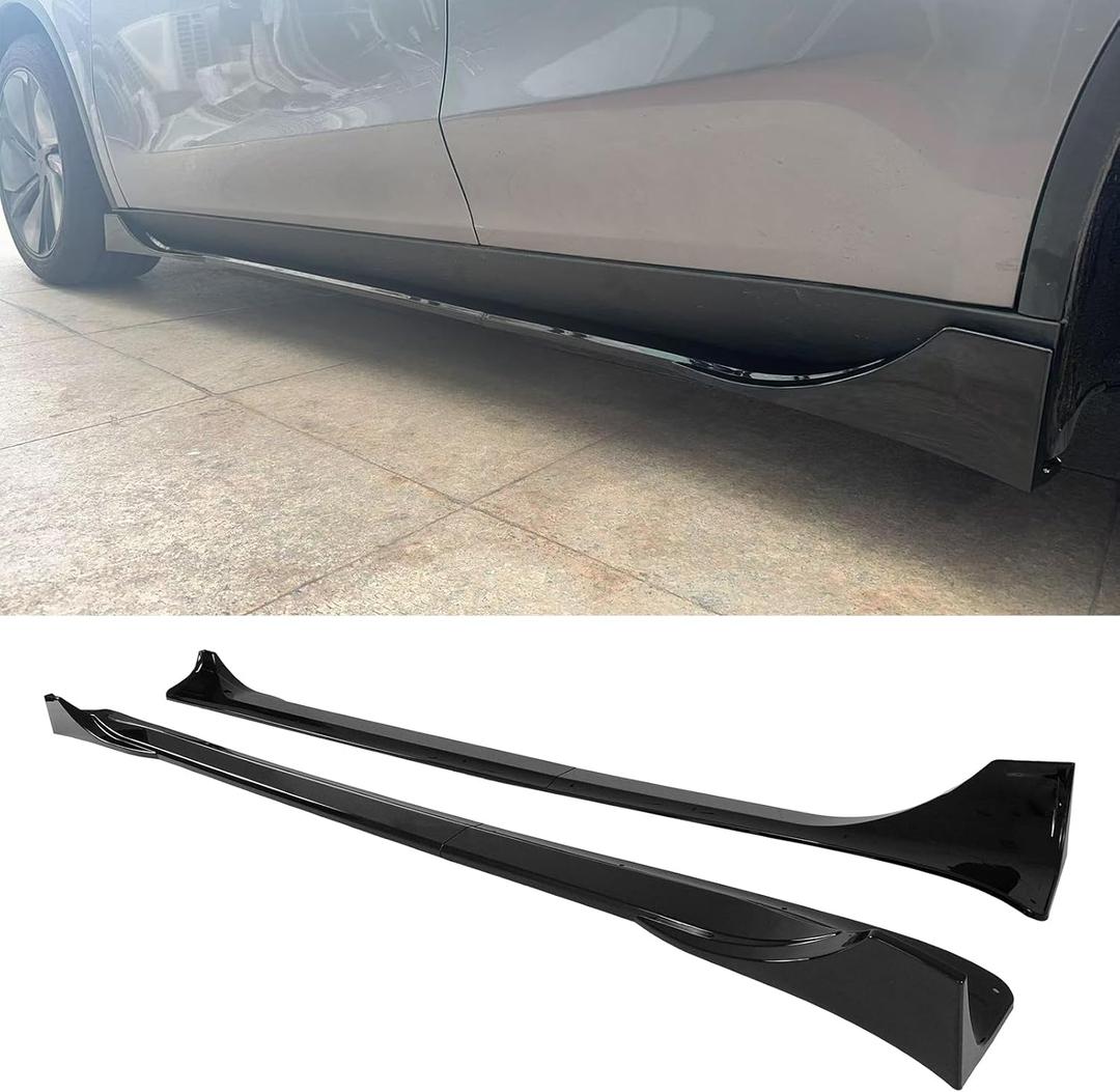 Side Skirt for Tesla Model Y Juniper 2025-2026 4PCS ABS Plastic Side Extension Splitter Rocker Panel (Glossy Black)