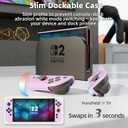 DaierTek Dockable Hard Case Protector for Nintendo Switch 2 2025 Slim Purple Dock Split Cover Compatible with Switch2 for Girl Boy Kid