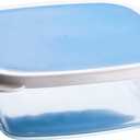 Glass Baking Dish with Plastic lids, Container with BPA Free Lids, Glass Casserole for Lasagna, Leftovers, Cooking, Kitchen, Freezer-to-Oven and Dishwasher (2.6-Quart Square)