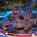 JMEXSUSS Red White and Blue Lights Clear Wire, 66 Ft 200 LED 4th of July Decorations String Lights Plug in, Christmas Light for Independence Day Celebration Party Memorial Day Patriotic Holidays Decor