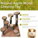 Hamster Climbing Wooden Stand Platform Hamster Cage Playground Natural Wood Bridge ramp Toys for Dwarf Hamsters Syrians Gerbil Mouse Rat