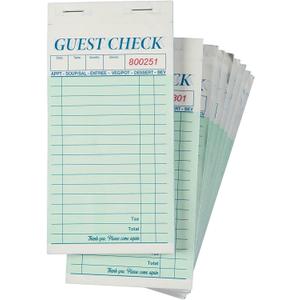 Juvale 10 Pack Restaurant Server Note Pads with Carbon Copy for Guest Checks, Waiter, Waitress 500 Total Tickets (3x7 in)