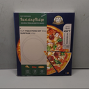 Pizza Pan - 14 Inch Nonstick Pizza Pan for Oven with Widen Handles for Cooking, Baking, and Grilling - Durable, Even Heating, Long-Lasting Kitchen Cookware (2, Grey) 