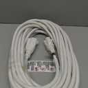 Woods Yard Master Light Duty Outdoor Extension Cord, 40Ft, 16 Gauge, 3 Conductor, Landscape and Patio Cord, White, 992382