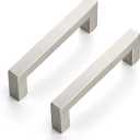 Ravinte 10 Pack 4 Inch Kitchen Square Cabinet Handles Satin Nickel Pulls Brushed Nickel Drawer Pulls Cabinet Hardware Kitchen Handles