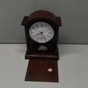 AYRELY Classic Grandfather Mantel Clock for Living Room Dco, Elegant Wooden Finish, Gold-Tone Pendulum, Desk Clock for Living Room, Bedroom, Farmhouse Dcor