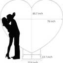Metal Balloon Arch Kit, Love Balloon Column Arch Frame, Wedding Heart Arch Stand Supplies for Wedding, Bridal, Valentine's Day, Engagement and Birthday Party(White), 6.7 Ft white Heart Shape