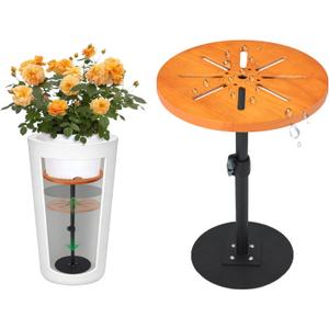 Plant Risers for Inside Pots,7-12.5" Adjustable Plant Inserts Fill Bottom of Tall Flower Pots and Large Plant Containers Indoor and Outdoor,6" Base, 10" Top-1pack