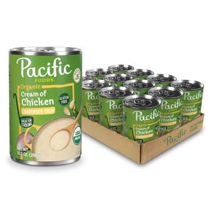 Pacific Foods Organic Cream of Chicken Soup, 10.5 oz Can (Case of 12) (EXP 03/01/28)