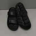 Trailvia Comfortable Footbed Sandals for Men & Women Adjustable Buckle & Arch Support, Waterproof Summer Slides for Outdoor, Beach & Everyday Adventures (Black) 27/10