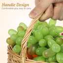 PRETYZOOM Portable Egg Basket Candy Willow Handwoven Basket Woven Storage Fruits Picking Rustic Girl Lollipop Holder Cards Decor Lovers Rattan Bread