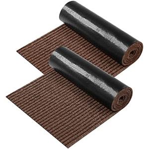 Nuanchu 1 Roll Large Semi Finished Outdoor Mat 16 x 79 Inch Narrow Door Mat Non Slip Boot Rugs Waterproof Carpet Roll for Bathroom Entryway Indoor Outdoor (Coffee)