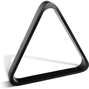 Solid Wood Billiard 8-Ball Triangle / 9-Ball Diamond Pool Ball Racks for 2-1/4" Pool Balls, Pool Table Accessories (Black)