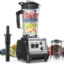 H-Duka 1800W Blender for Smoothies, 70oz Pitcher & 20oz Grinder, 28000 RPM High Speed Countertop Blender for Kitchen for Ice Crushing, Frozen Fruits & Nut Butter, 1-5 Min Timer, Multiple Speeds