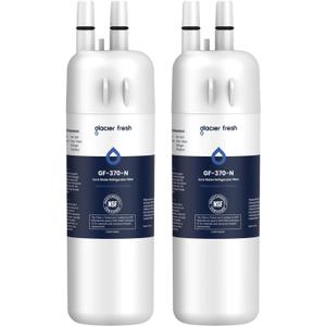 GLACIER FRESH EDR1RXD1 Refrigerator Water Filter Compatible with W10295370A, EDR1RXD1, WHR1RXD1, KAD1RXD1, Filter 1, W10295370, P4RFWB, P8RFWB2L, 46-9930, 46-9081 Refrigerator Water Filter,2 Pack