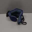 Travel Pillow Combo with Chin Strap, Airplane Pillows with 3D Eye Mask for Sleeping, 360 Support Plane Head Strap for All Plane Seats, Long Flights Essentials, Stop Bobblehead, Mottle Blue