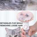 Cat/Dog Bath Brush,Shampoo Washing Brush with Adjustable Bristle for Pets with All Hair Lengths,Push-Button Silicone Pet Grooming Brush,Shedding Comb