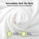 6-Pack Baby Washcloths Soft Absorbent Viscose from Bamboo Washcloths for Face, Body, Baby Towels for Newborn, Kids, Toddlers, Infant, Gentle on Sensitive Skin, 10x10 Reusable Face Towels (Mellow)