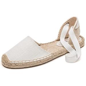 U-lite Women's Espadrille FLat Sandals Closed Toe Ankle Wrap,Classic Lace Up Summer Dressy Flat Shoes, Size: 7.5 U-lite Women's Espadrille FLat Sandals Closed Toe Ankle Wrap,Classic Lace Up Summer Dressy Flat Shoes, Size: 7.5