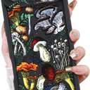 KANGHAR Black Case for iPhone Air Case, Cute Mushroom Art Design Soft TPU Shockproof Protective for Women Girl Summer Phone Cover