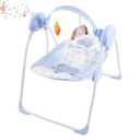 Baby Swing for Infant,Newborn Swing with Music,5 Speed Levels,Timing Setting,Soft Cushion,Foldable Infant Swing for Indoor Outdoor Use 0-9 Months (Blue Bunny)