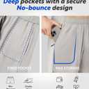 Separatec Men's Athletic Running Shorts Lightweight Breathable 7" with Zipper Pockets (Gray, L)