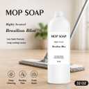 Mop Soap, Brazilian Bliss Waves Aroma Mop Soap Highly Scented Fragrance, 32oz Floor Cleaner Low Suds No Residue Formula for Hardwood, Tile, Laminate & Stone, Suitable for All Mop Types