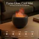 SALKING Flame Diffuser for Essential Oils, Fire Aromatherapy Essential Oil Diffuser, 150ml Ultrasonic Cool Mist Humidifier with Auto-Off Function, Small Diffuser for Home,Office,Bedroom,Gift (Black)