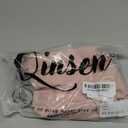 QINSEN Women's Long Sleeve Bodysuit V Neck Body Suits Seamed Cup Going Out Tops Shirt (Pink) Small 