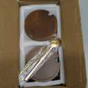 Salt and Pepper Bowl, Ceramic Salt Containers for Countertop, Salt and Pepper Cellar with Lid and Spoons, Black (Set of 2)