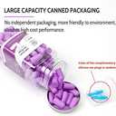 LYSIAN Ultra Soft Foam Earplugs Sleep - 38dB SNR Noise Cancelling Ear Plugs for Sleeping, Shooting, Snoring, Work Loud Sound Reduction- 60 Pairs Valued Pack,Purple