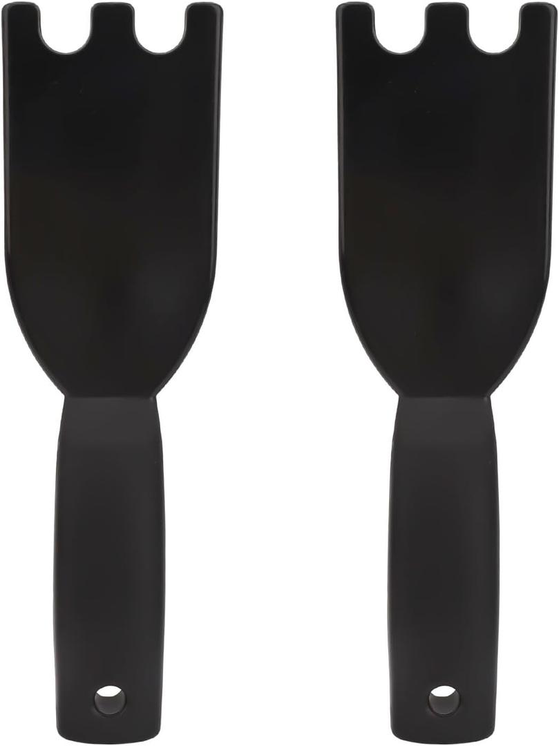 2pcs Grill Scraper for George Foreman, Nylon Spatula Indoor Grill with Grooves Heat-Resistant Household Cleaner Tool Comfortable Grip Non-Stick Cleaning Brush