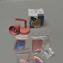 7 Pcs Miniature Laptop Tablet Phone Mini Books Desk Lamp Miniature Office Mini House Accessories, Pink