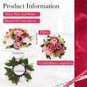 Hotop 12 Pcs Artificial Rose Flower Balls for Centerpieces, Silk Roses Kissing Balls Romantic Faux Floral Arrangements for Engagement Wedding Home Decor (Dusty Pink,Pink,White)