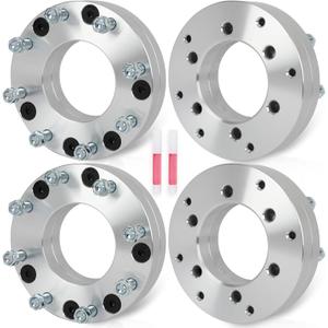ECCPP 4PCS 6x5.5 to 8x180 Wheel Adapters Conversion 2 inch 6 Lug 14x1.5 108mm hub for 1999-2023 for Chevrolet Silverado 1500 2000-2014 for GMC Yukon XL 1500 (Only 8x170 Wheels)