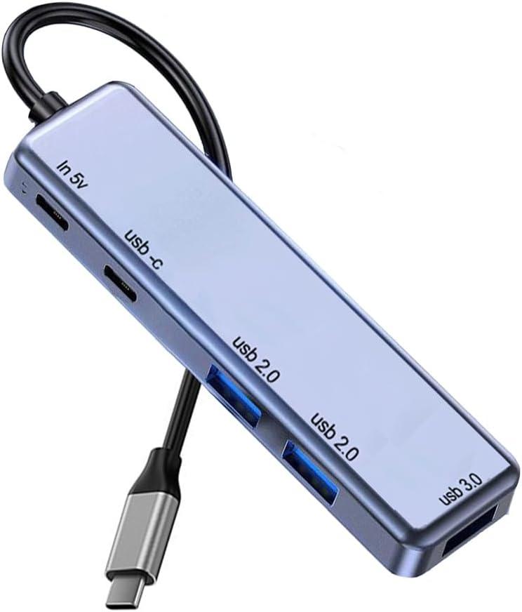 USB C HUB 3.0, USB Multiport Adapter Expander with 100W Power Delivery 1 Type-C and 3 USB Data Transfer Ports, Powered Type C Hub Dongle for MacBook Pro, iPad Air Mini, iPhone 16 15 Pro