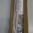 Silver Curtain Rods for Windows with Brackets,5/8 Inch Diameter Small Window Curtain Rod Adjustable 32 to 48 Inches,Easy Install Drapery Rods,Gray