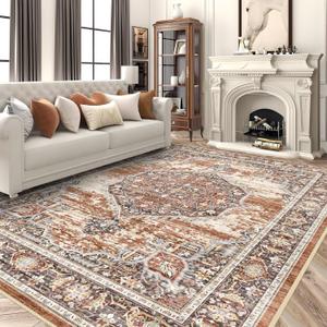 9x12 Area Rugs for Living Room: Washable Ultra Thin Rug - Oriential Stain Resistant Carpets - Large Indoor Non-Slip Rug for Bedroom Dining Room 9'x12' Brick 9x12 Area Rugs for Living Room: Washable Ultra Thin Rug - Oriential Stain Resistant Carpets - Large Indoor Non-Slip Rug for Bedroom Dining Room 9'x12' Brick