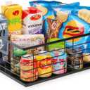 TOPZEA Black Metal Food Storage Basket for Pantry Organization, Large Steel Wire Farmhouse Basket Organizer Bin with Handles for Organizing Bathroom, Kitchen, Shelf, Cabinet, 16"x 12.5"x 6"