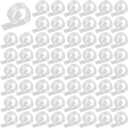 ROYHOO 72PCS Transparent Clear Tablecloth Clips, Plastic Table Cloth ClipsWindproof Table Cover Holder ClampsTable Cloth Holder for Christmas Home Wedding Party Indoor Outdoor Camping Picnic (72)