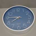 Wall Clock 10 Inch Non-Ticking Silent Modern Simple Style Round Decor Clock Cerulean Stereoscopic Dial Quartz Wall Clocks for Home/Office/School/Living Room/Bedroom/Kitchen