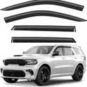 Window Deflectors Smoke Tinted Tape-On Side Window Vent Visor Deflectors Rain Guards Compatible with Dodge Durango 2011-2026 - 4pcs. GW0393