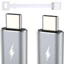 3 x TechMatte Lightning to USB C Type C Adapter Cable, Not for Headphones/OTG, 1.8-2.2A 15W Fast Charging Data Sync, for iPhone 16 iPhone 15 Series iPad iPod AirPods, w Anti-Lost Holder