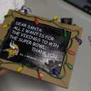 NFL Resin Holiday Christmas Chalkboard Sign Ornament (One Size, Team Color)