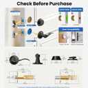 Veise Keyed Alike Front Door Handle Lock with Single Cylinder Deadbolt Combination Set, Exterior Entry Door Locksets with Deadbolt, Wave Zinc Alloy Style Lever keyed Entry Lock, Matte Black