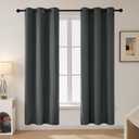 Deconovo Blackout Curtains for Bedroom  Set of 2 42W x 54L Inch Thermal Insulated & Noise Reducing PanelsHome Window Room Darkening Sustainable Grommet Drapes for Living Room and Nursery, Dark Grey